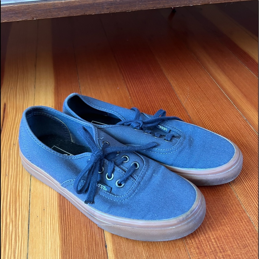 Vans lace up blue gum sole